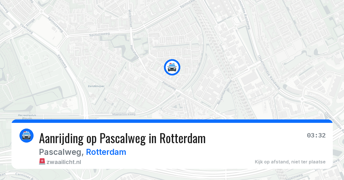 Aanrijding op Pascalweg in Rotterdam — 12 mrt 2026