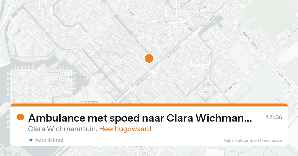 Ambulance met spoed naar Clara Wichmanntuin in Heerhugowaard — 25 aug 2026