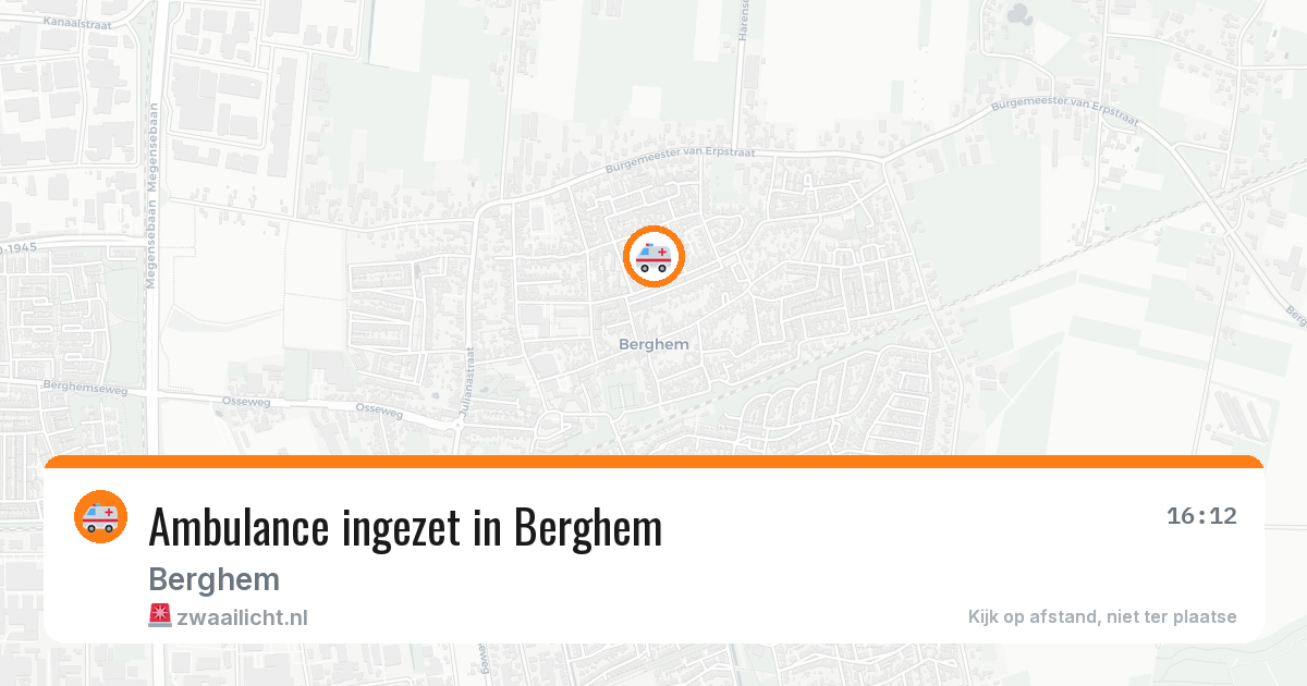 Ambulance ingezet in Berghem — 30 mrt 2026