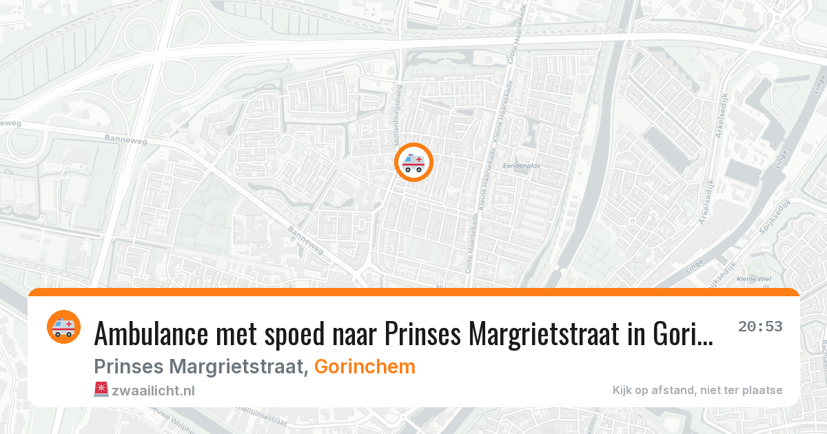 Ambulance met spoed naar Prinses Margrietstraat in Gorinchem — 17 mei 2026