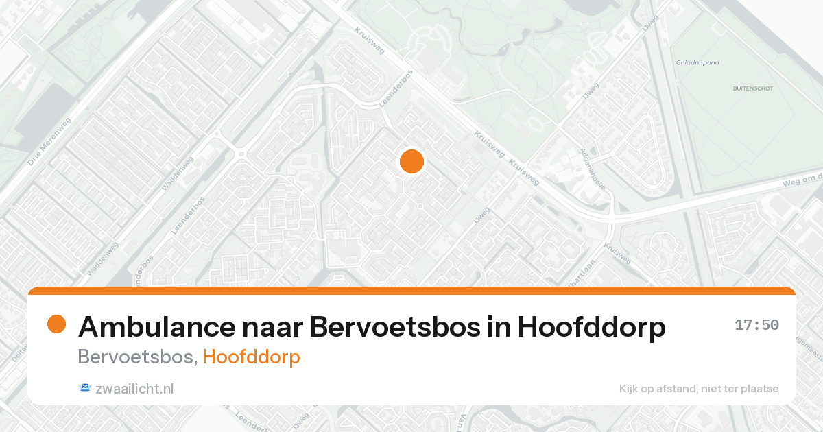 Ambulance naar Bervoetsbos in Hoofddorp — 20 aug 2026