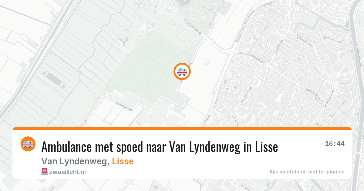 Ambulance met spoed naar Van Lyndenweg in Lisse — 2 jul 2026