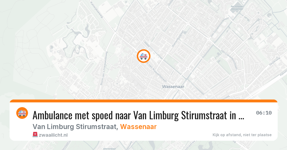 Ambulance met spoed naar Van Limburg Stirumstraat in Wassenaar — 19 mei 2026