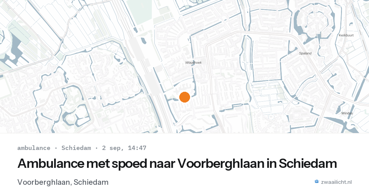 Ambulance met spoed naar Voorberghlaan in Schiedam — 2 sep 2026
