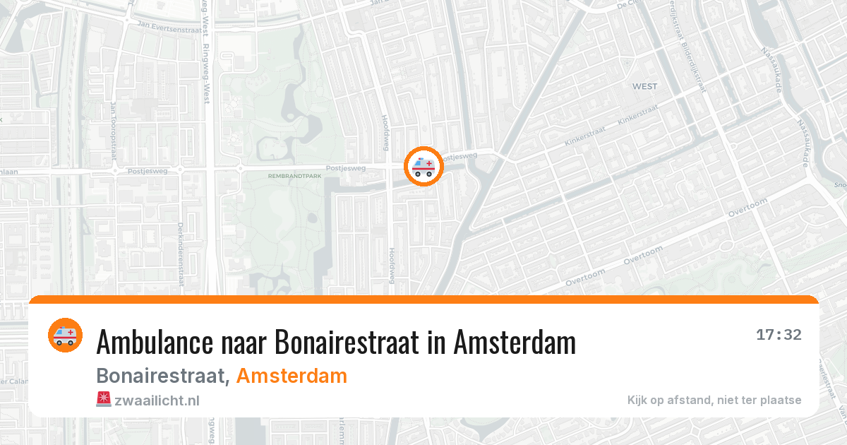 Ambulance naar Bonairestraat in Amsterdam — 5 jul 2026