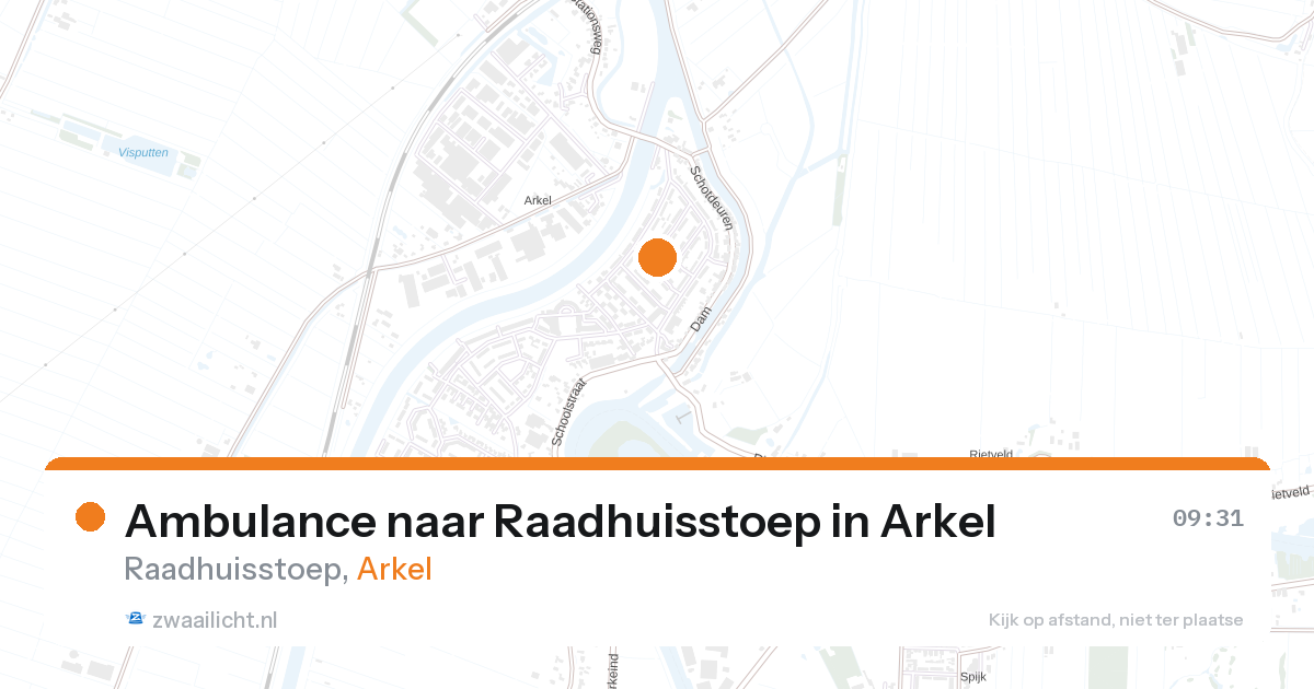 Ambulance naar Raadhuisstoep in Arkel — 27 aug 2026