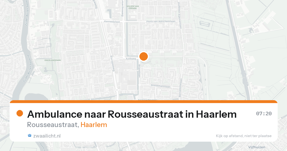 Ambulance naar Rousseaustraat in Haarlem — 19 aug 2026