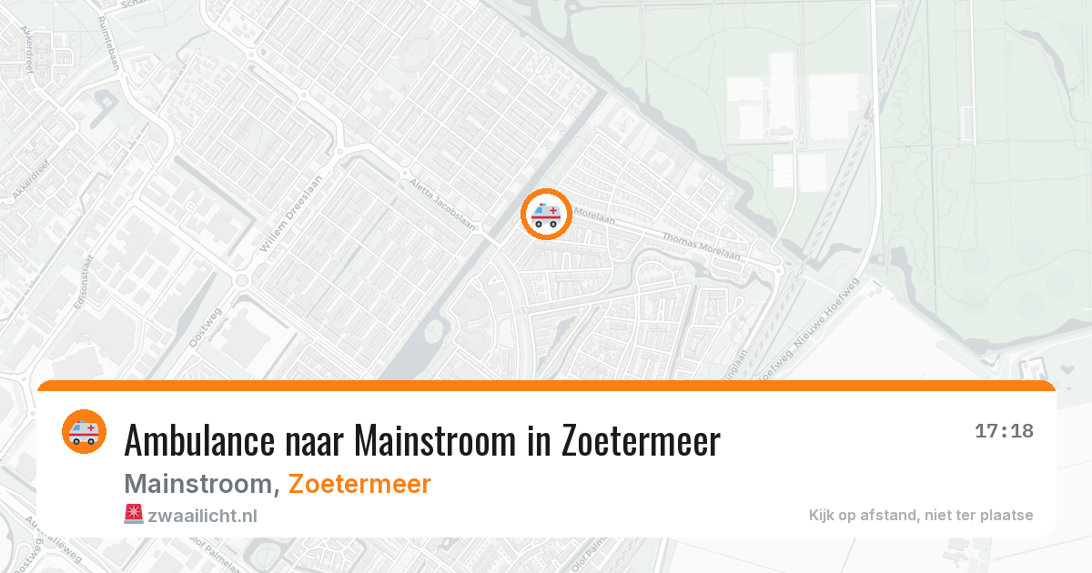 Ambulance naar Mainstroom in Zoetermeer — 9 jun 2026