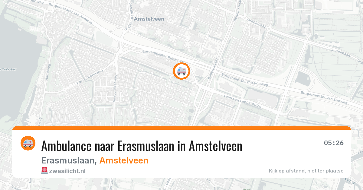 Ambulance naar Erasmuslaan in Amstelveen — 9 feb 2026