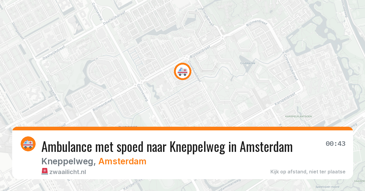Ambulance met spoed naar Kneppelweg in Amsterdam — 8 mei 2026