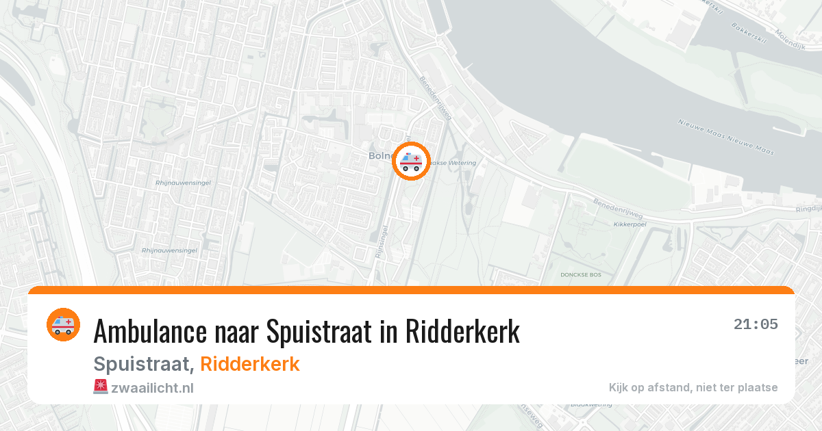 Ambulance naar Spuistraat in Ridderkerk — 1 mei 2026