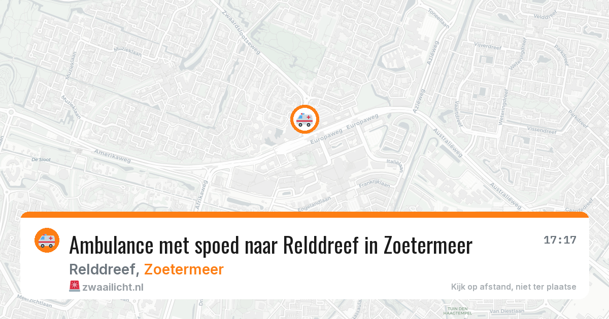 Ambulance met spoed naar Relddreef in Zoetermeer — 1 jul 2026