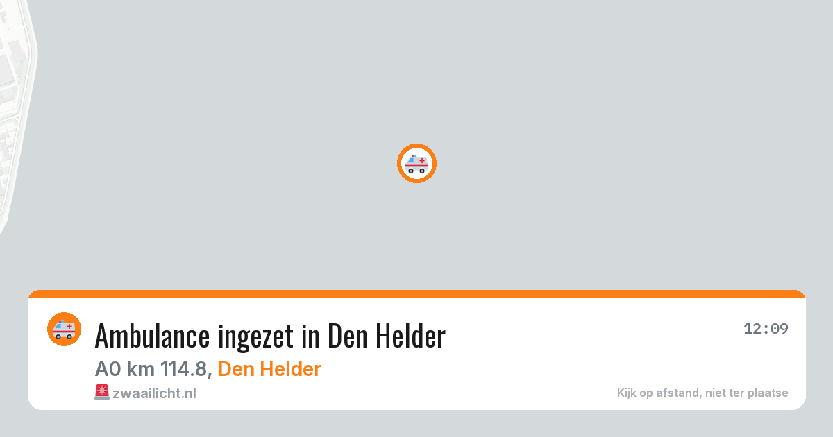 Ambulance ingezet in Den Helder — 22 jun 2026