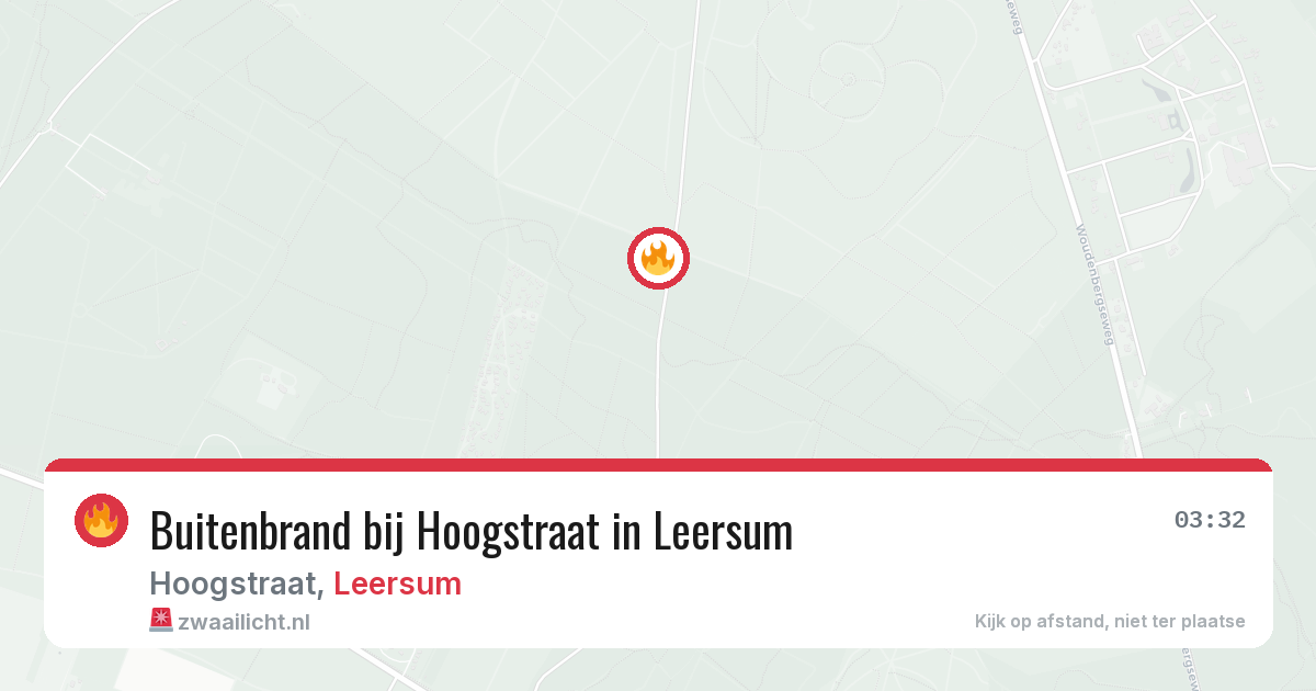Buitenbrand bij Hoogstraat in Leersum — 4 aug 2026