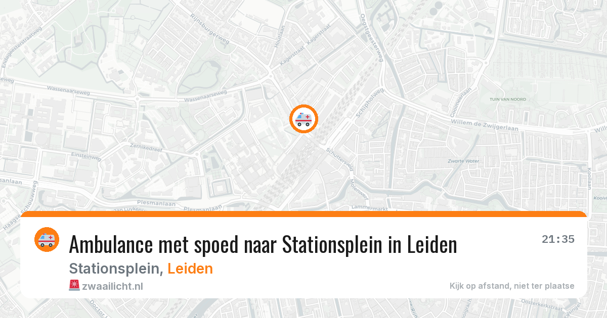 Ambulance met spoed naar Stationsplein in Leiden — 23 mrt 2026