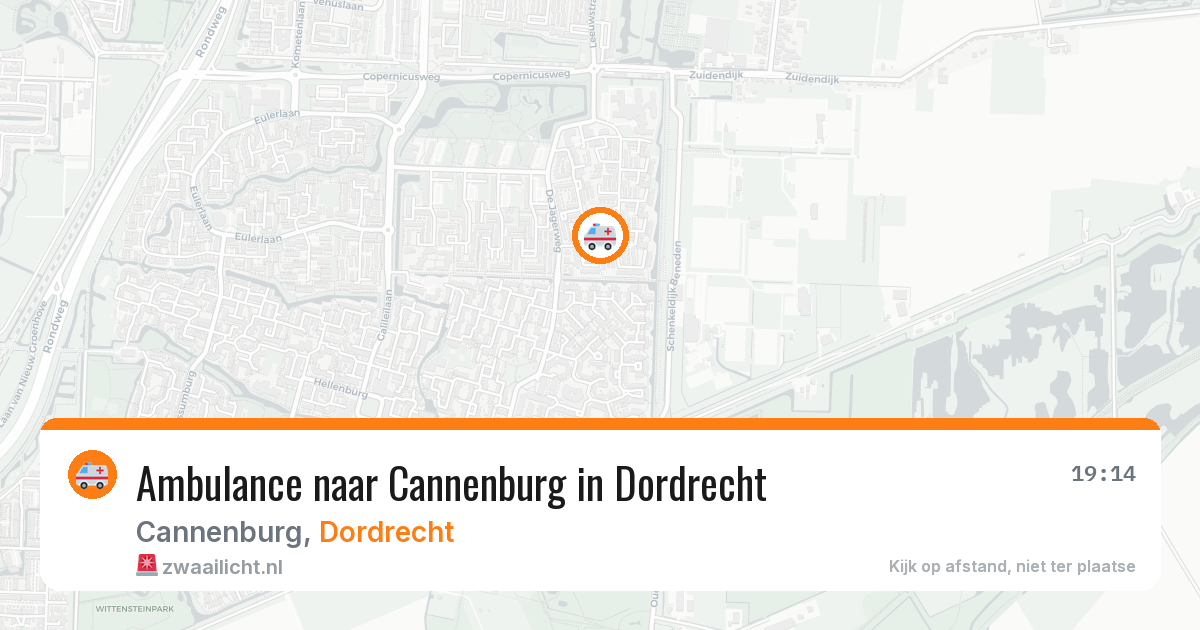 Ambulance naar Cannenburg in Dordrecht — 10 aug 2026