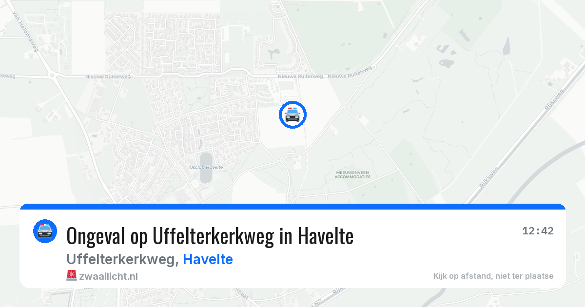 Ongeval op Uffelterkerkweg in Havelte — 29 mei 2026