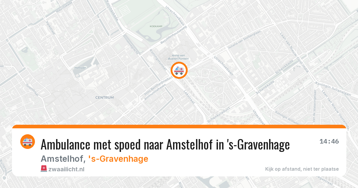 Ambulance met spoed naar Amstelhof in 's-Gravenhage — 25 jul 2026