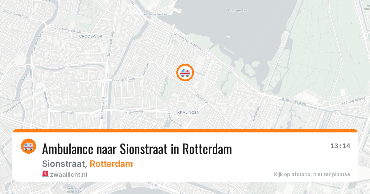 Ambulance naar Sionstraat in Rotterdam — 13 aug 2026