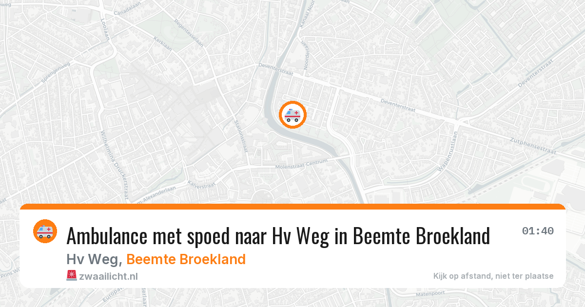 Ambulance met spoed naar Hv Weg in Beemte Broekland — 8 aug 2026