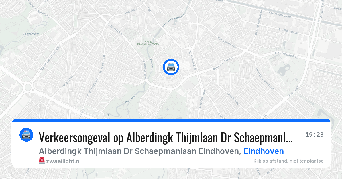 Verkeersongeval op Alberdingk Thijmlaan Dr Schaepmanlaan Eindhoven in Eindhoven — 12 feb 2026