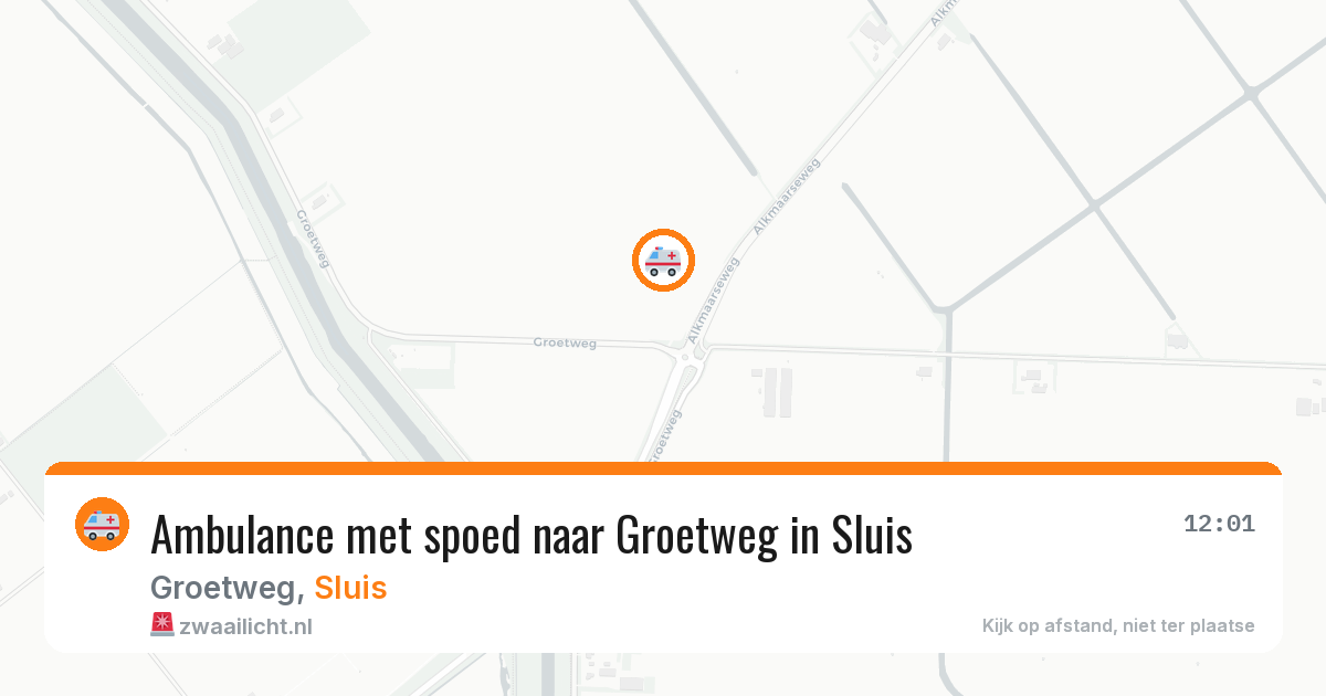 Ambulance met spoed naar Groetweg in Sluis — 8 jul 2026