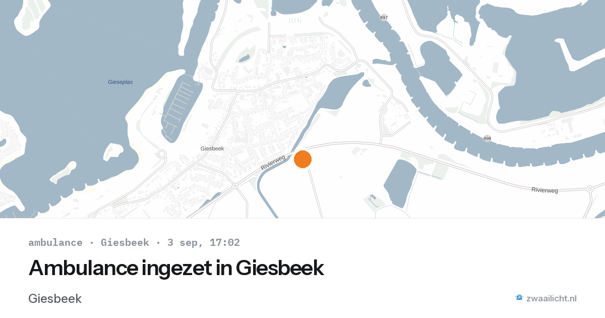 Ambulance ingezet in Giesbeek — 3 sep 2026