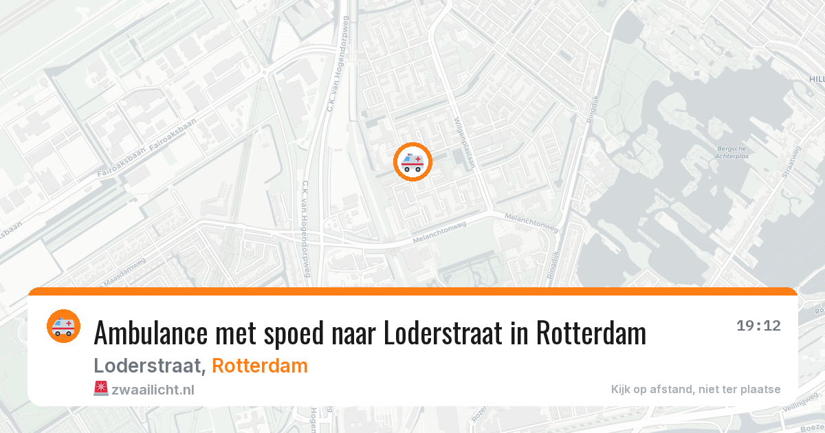 Ambulance met spoed naar Loderstraat in Rotterdam — 28 jun 2026