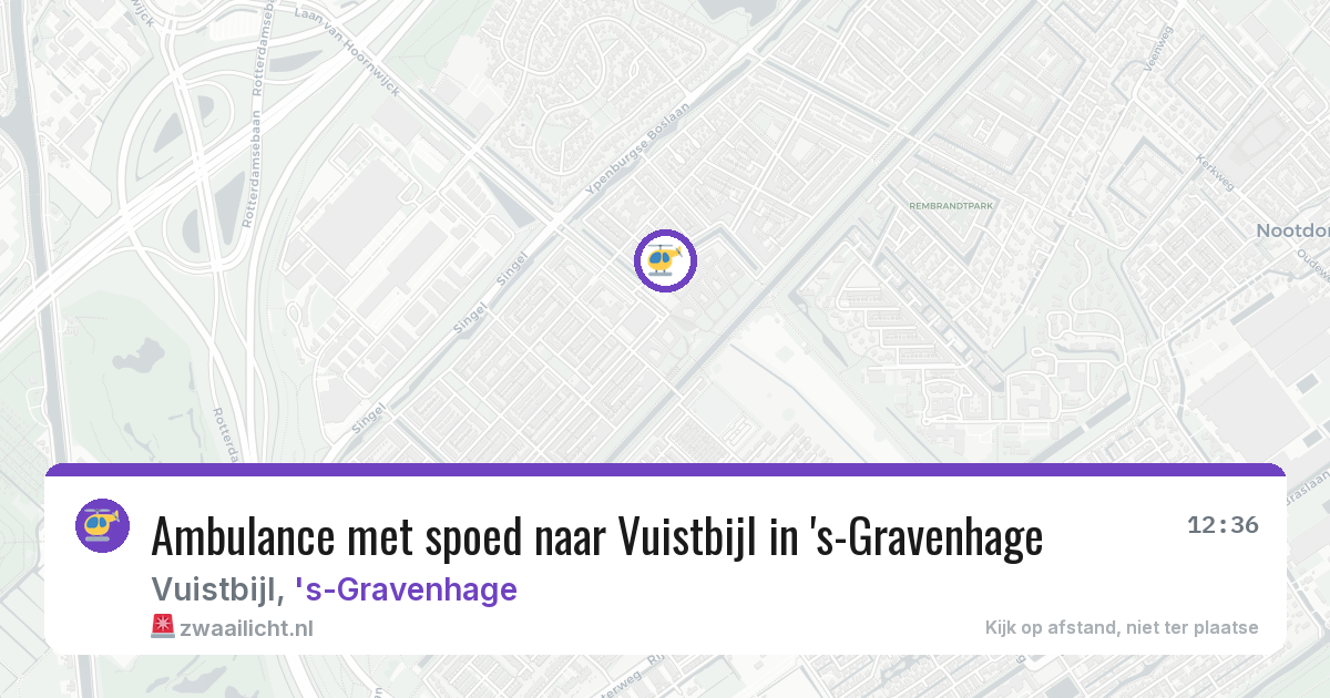 Ambulance met spoed naar Vuistbijl in 's-Gravenhage — 3 jun 2026