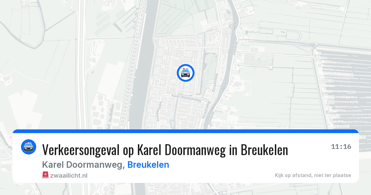 Verkeersongeval op Karel Doormanweg in Breukelen — 23 apr 2026