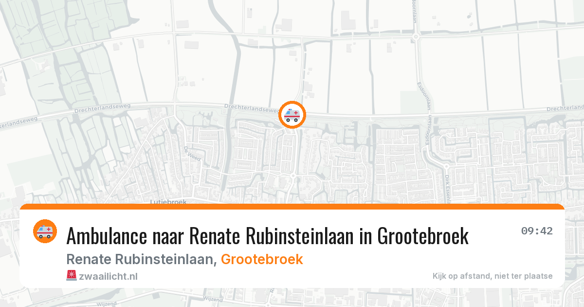 Ambulance naar Renate Rubinsteinlaan in Grootebroek — 13 aug 2026