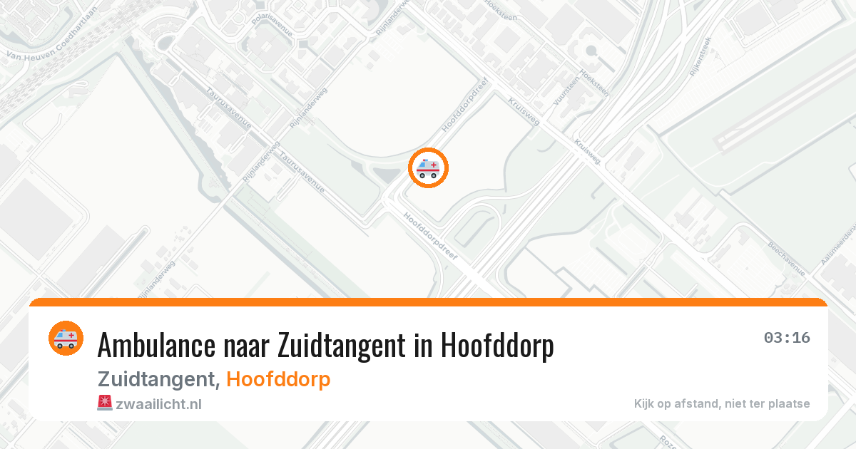 Ambulance naar Zuidtangent in Hoofddorp — 14 apr 2026