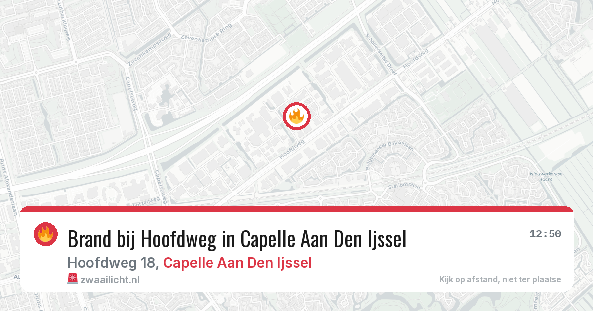 Brand bij Hoofdweg in Capelle Aan Den Ijssel — 9 apr 2026