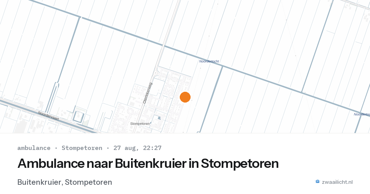 Ambulance naar Buitenkruier in Stompetoren — 27 aug 2026