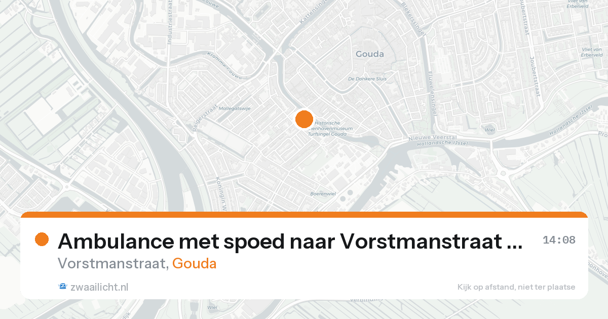 Ambulance met spoed naar Vorstmanstraat in Gouda — 20 aug 2026