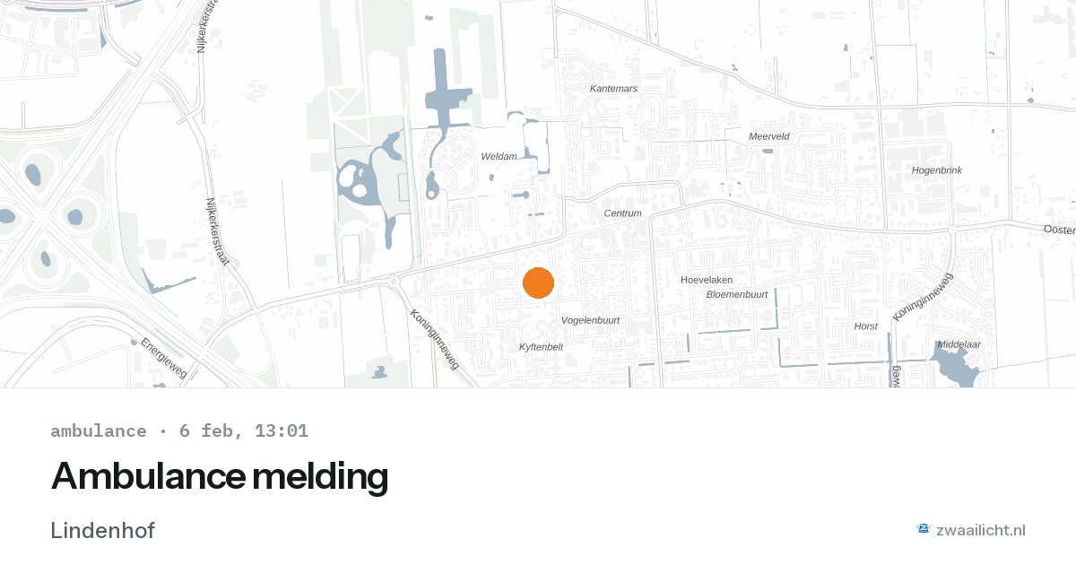 Ambulance melding — 6 feb 2026