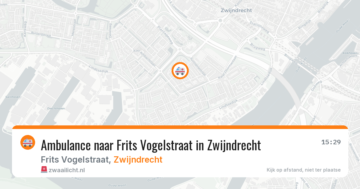 Ambulance naar Frits Vogelstraat in Zwijndrecht — 13 jun 2026