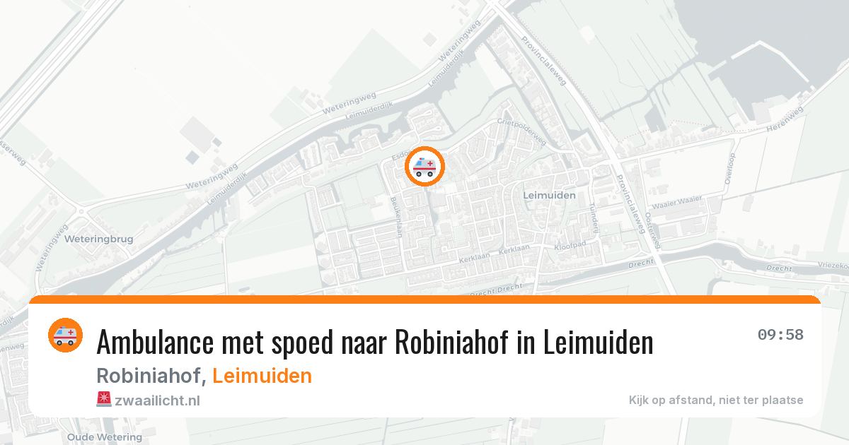 Ambulance met spoed naar Robiniahof in Leimuiden — 1 aug 2026