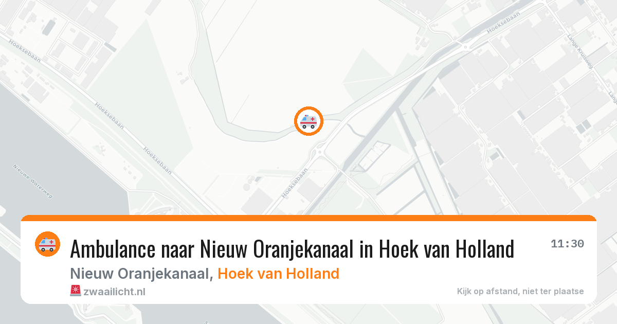 Ambulance naar Nieuw Oranjekanaal in Hoek van Holland — 1 apr 2026