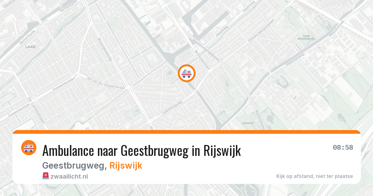 Ambulance naar Geestbrugweg in Rijswijk — 11 apr 2026