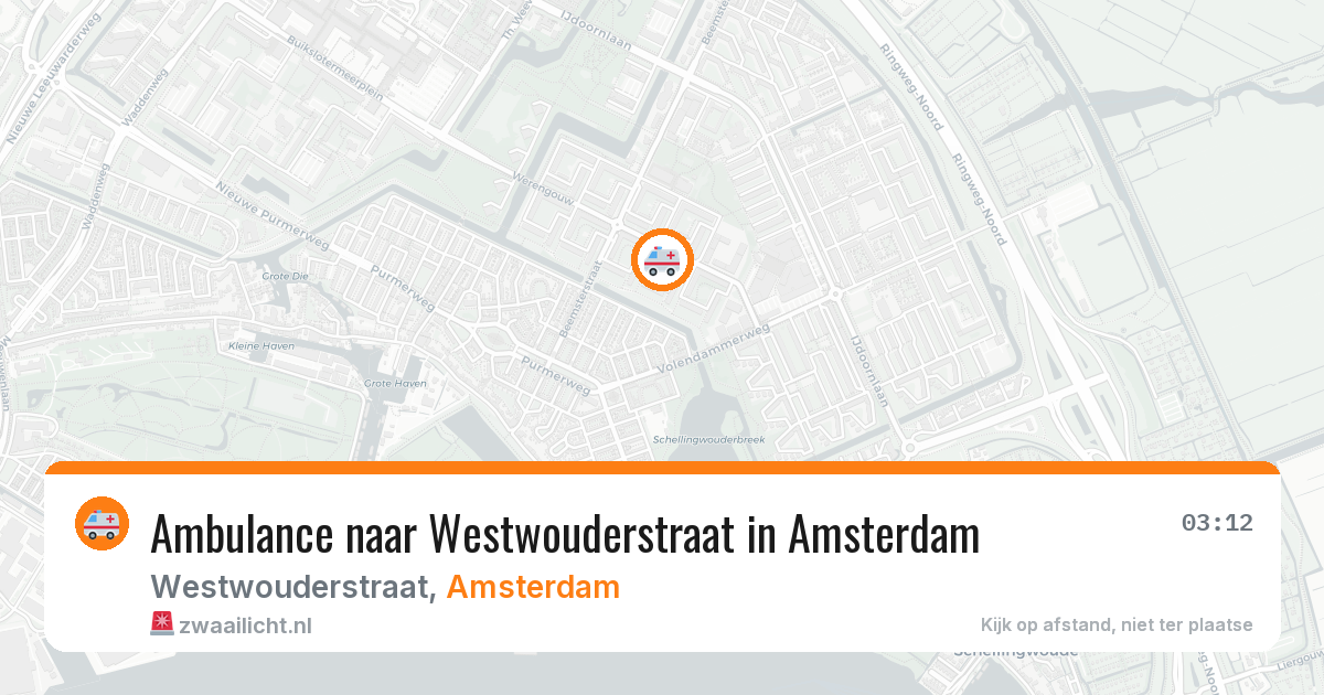 Ambulance naar Westwouderstraat in Amsterdam — 7 aug 2026