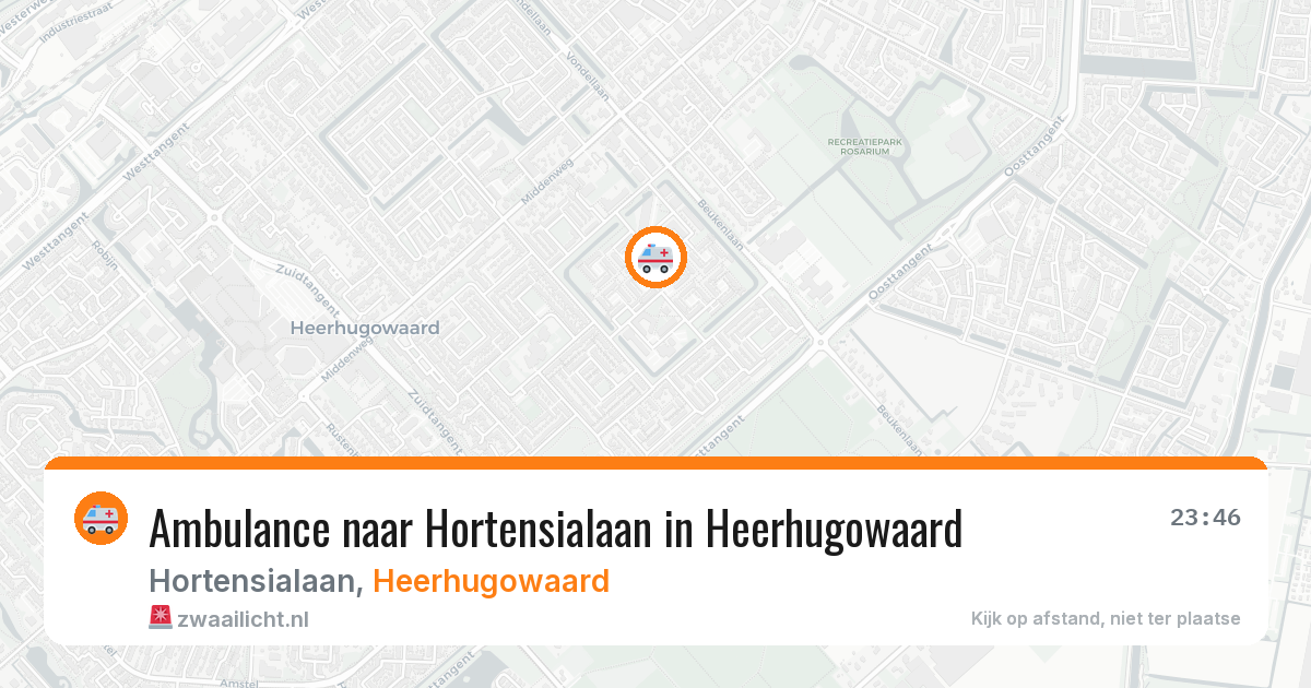 Ambulance naar Hortensialaan in Heerhugowaard — 15 mei 2026