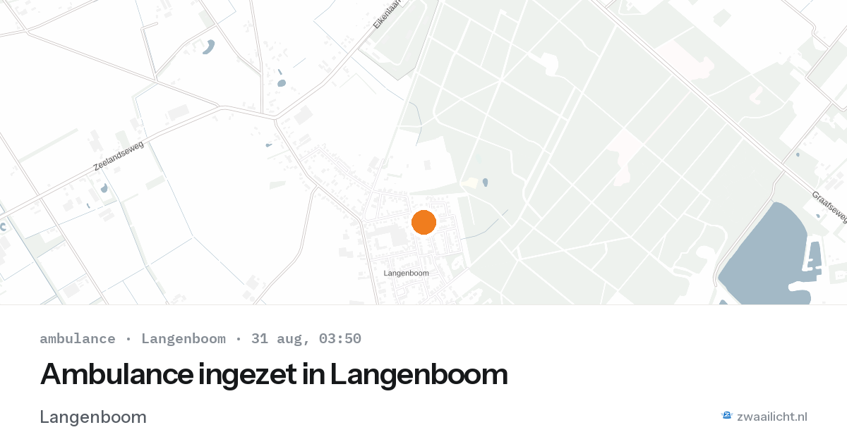 Ambulance ingezet in Langenboom — 31 aug 2026
