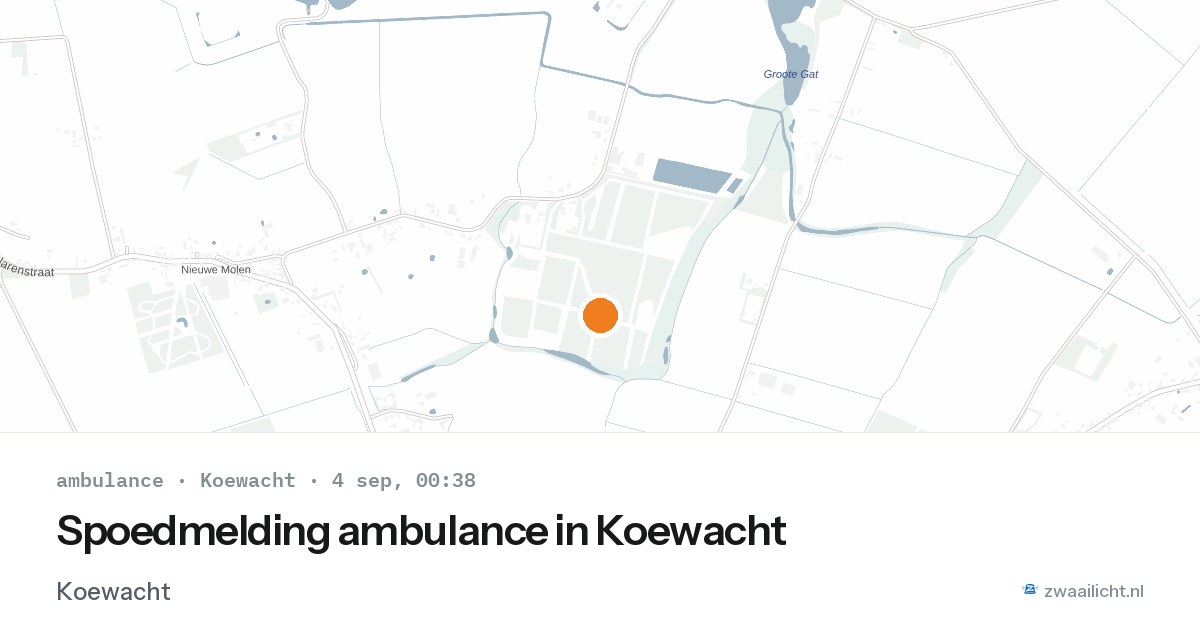 Spoedmelding ambulance in Koewacht — 3 sep 2026