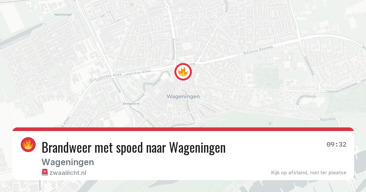 Brandweer met spoed naar Wageningen — 28 feb 2026 | 🚨 Zwaailicht.nl