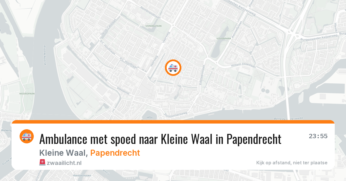 Ambulance met spoed naar Kleine Waal in Papendrecht — 27 mei 2026