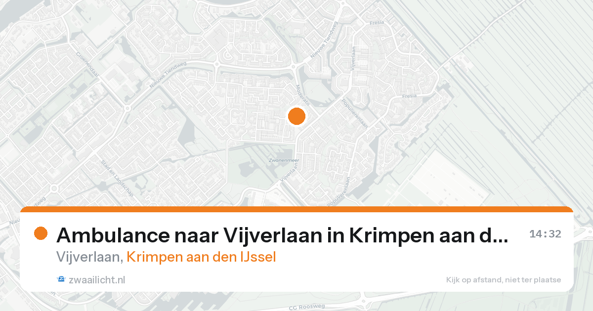 Ambulance naar Vijverlaan in Krimpen aan den IJssel — 18 aug 2026