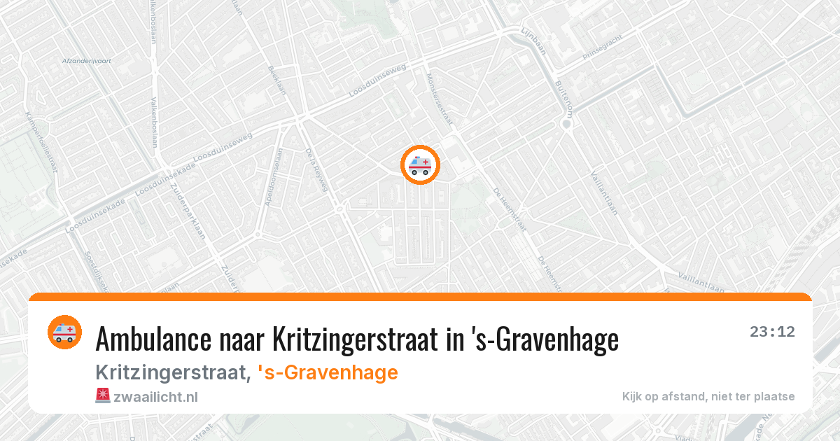 Ambulance naar Kritzingerstraat in 's-Gravenhage — 29 jun 2026