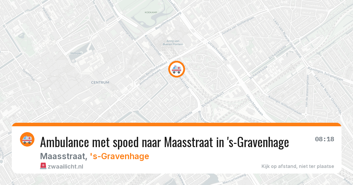 Ambulance met spoed naar Maasstraat in 's-Gravenhage — 27 jun 2026