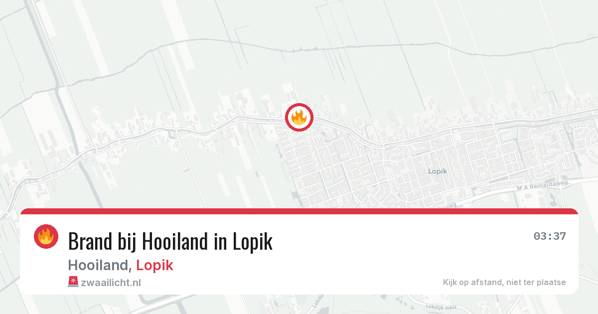 Brand bij Hooiland in Lopik — 13 apr 2026